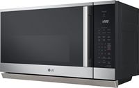 LG - 2.1 Cu. Ft. Over The Range Smart Microwave with Sensor Cooking and EasyClean - Printproof St... - Angle