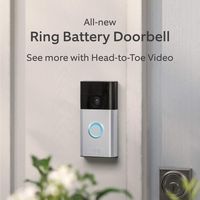 Ring - Battery Doorbell Smart Wifi Video Doorbell - Battery-Powered with Head-to-Toe Video, Live ... - Angle