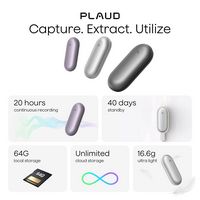 PLAUD - NotePin Memory Capsule Smart AI Voice/Audio Recorder - V2 - Sunset Purple - Angle