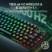 Razer - BlackWidow V4 Pro 75% Wireless Orange Switch Gaming Keyboard with Hot-Swappable Design - ... - Angle