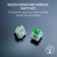 Razer - BlackWidow V4 X Full Size Wired Mechanical Green Clicky Switch Gaming Keyboard with Chrom... - Angle