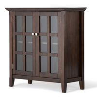 Simpli Home - Acadian Low Storage Cabinet - Brunette Brown - Angle