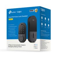 TP-Link - Tapo DL110 Smart Wi-Fi Deadbolt Lock - Lock/Unlock using Keypad, App, or Fingerprint Re... - Angle