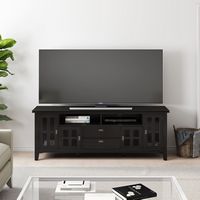 Simpli Home - Artisan SOLID WOOD 72 inch TV Media Stand in Hickory Brown For TVs up to 80 inches ... - Angle