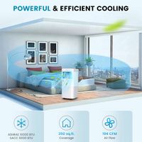 Costway 10000 BTU Portable Air Conditioner Cools up to 350 sq.ft 4-in-1 AC with Cool Fan Humidifi... - Angle