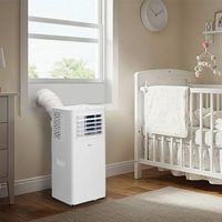 LG - 150 Sq. Ft. Portable Air Conditioner 5,100 BTU - White - Angle