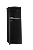 Unique Appliances - Classic Retro 11 cu.ft. Top Freezer Refrigerator - Midnight Black - Angle