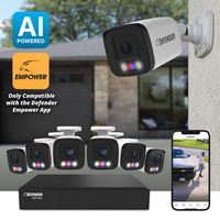 Defender - AI POWERED Sentinel 4K Ultra HD Wired 8 Channel PoE NVR Security System, 6 Metal Camer... - Angle