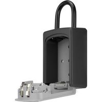 Barska - Combination Key Lock Box with Door Hanger and Wall Mount - Black - Angle