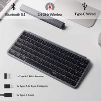 Keychron - B1 Pro 75% Wireless Keyboard with Progrmmable ZMK Support - Space Gray - Angle