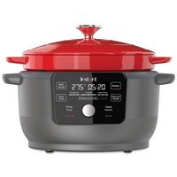 Instant Pot - Precision 5-in-1 Electric Dutch Oven - Cast Iron - Red - Angle