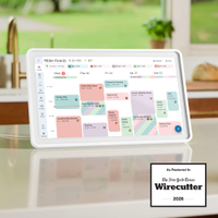 Skylight - Calendar 2: 15 Inch Touchscreen Smart Calendar and Chore Chart - White - Angle