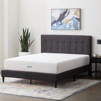 Lucid Comfort Collection - 10-inch Firm Memory Foam Mattress - Full - White - Angle