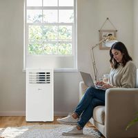 LG - 450 Sq. Ft. Smart Portable Air Conditioner 10,200 BTU - White - Angle
