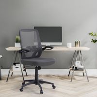 CorLiving - WHR-501-O Workspace High Mesh Back Office Chair in Grey - Gray - Angle