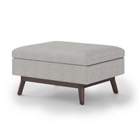 Simpli Home - Owen Coffee Table Storage Ottoman - Cloud Grey - Angle