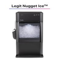 GE Profile - Opal 2.0 Ultra Nugget Ice Maker with Scale Inhibiting Filter - Carbon Black - Angle