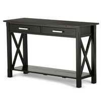 Simpli Home - Kitchener Console Sofa Table - Hickory Brown - Angle