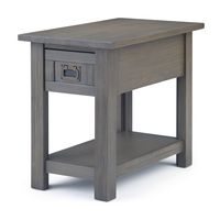 Simpli Home - Monroe Narrow Side Table - Farmhouse Grey - Angle