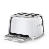 SMEG - TSF03 4-Slice Wide-Slot Toaster - Stainless Steel - Angle