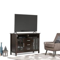 Simpli Home - Kitchener SOLID WOOD Tall TV Media Stand in Hickory Brown For TVs up to 60 inches -... - Angle