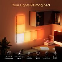 Nanoleaf - Blocks Squares Smarter Kit - Smart LED Wall Light Panels (6pk) - Multicolor - Angle