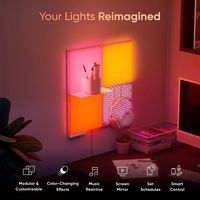 Nanoleaf - Blocks Combo Smarter Kit - Smart LED Wall Light Panels - Multicolor - Angle