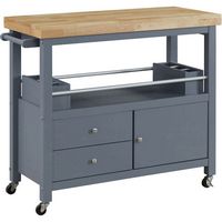 Click Decor - Anson Kitchen Cart - Gray - Angle