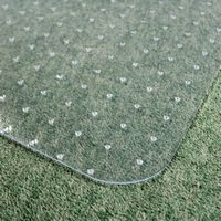 Floortex - Basic Lipped Vinyl Chair Mat for Low Pile Carpets 36 x 48 inches - Clear - Angle