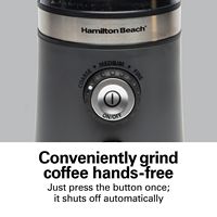 Hamilton Beach - Custom Grind Coffee Grinder - Gray - Angle
