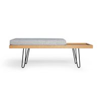 Burrow - Carta Hardwood Bench - Oak - Angle