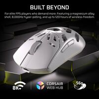 CORSAIR - SABRE v2 PRO Wireless FPS MG Gaming Mouse - Wireless - White - Angle