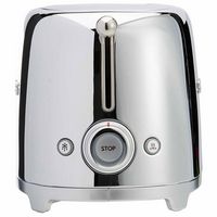 SMEG TSF01 2-Slice Wide-Slot Toaster - Stainless Steel - Angle