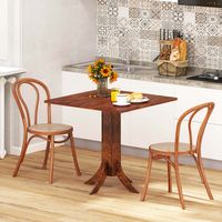 Costway Square Dining Table with Pedestal Base 33