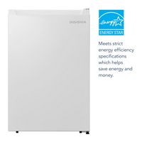 Insignia™ - 2.5 Cu. Ft. Mini Fridge with Reversible Door and ENERGY STAR Certification - White - Angle