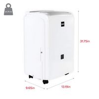 RCA - 20 Pint Dehumidifier - White - Angle