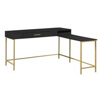 OSP Home Furnishings - Modern Life Desk in - Black - Angle