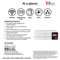 Epson - EcoTank Photo ET-8550 All-in-One Wide-format Supertank Printer - White - Angle