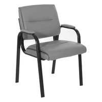 Office Star Products - Guest Chair - Grey/Black - Angle