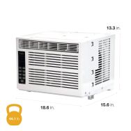 Whirlpool - 250 Sq. Ft. 6,000 BTU Window Air Conditioner - White - Angle