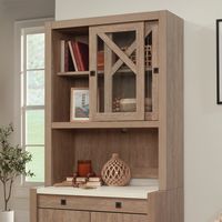 Sauder - Dixon City Library Hutch - Brushed Oak - Angle