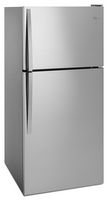 Whirlpool - 18.2 Cu. Ft. Top-Freezer Refrigerator - Monochromatic Stainless Steel - Angle