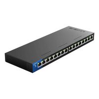 Linksys - Business 16-Port Gigabit Desktop Switch - Black - Angle