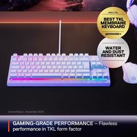 SteelSeries - Apex 3 TKL Wired Membrane Whisper Quiet Switch Gaming Keyboard 8 zone RGB Backlight... - Angle