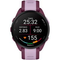 Garmin - Forerunner 165 Music GPS Smartwatch 43 mm Fiber-Reinforced Polymer - Berry/Lilac - Angle