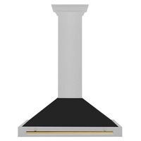 ZLINE DuraSnow - 35 inches - Convertible - Wall Range Hood - DuraSnow Stainless Steel - Angle