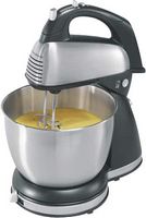 Hamilton Beach - 6-Speed Classic Hand/Stand Mixer - Silver - Angle