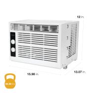Whirlpool - 150 Sq. Ft 5,000 BTU 115V Window-Mounted Air Conditioner - White - Angle