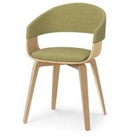 Simpli Home - Lowell Bentwood Dining Chair with Light Wood - Acid Green - Angle