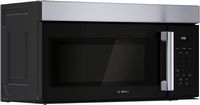 Bosch - 100 Series 1.7 Cu. Ft. Over-the-Range Microwave - Stainless Steel - Angle